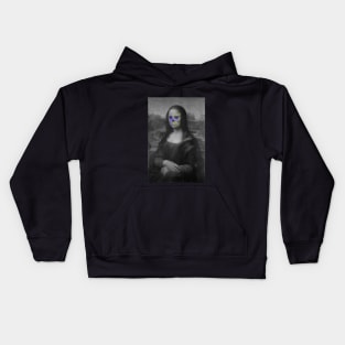 Monna Lisa Skull Interactive Yellow&Blue Filter T-Shirt By Red&Blue Kids Hoodie